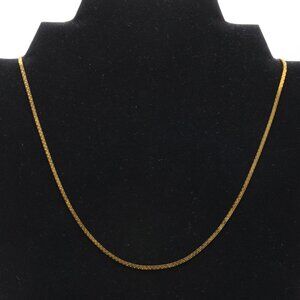 Kramer Gold Plated Herringbone Chain Necklace Vintage